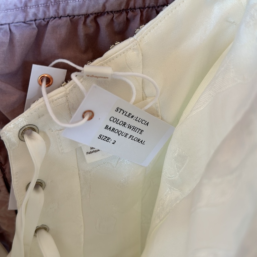 V. Chapman Strapless White Dress - Picture 13 of 15